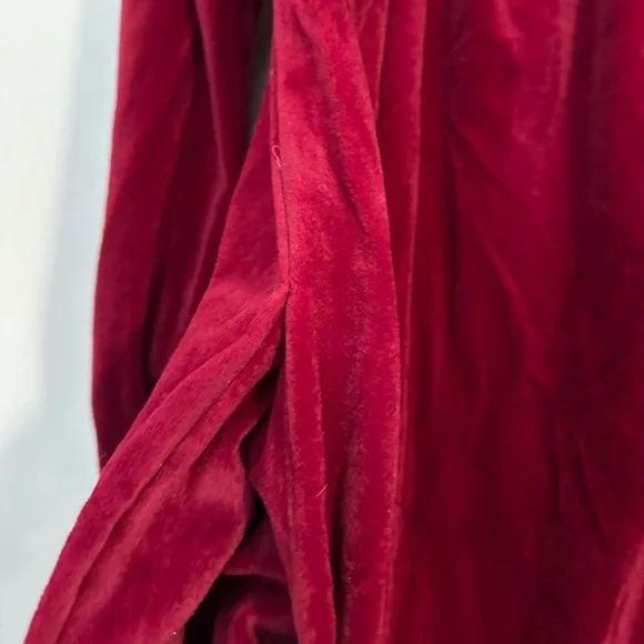 NWT Christian Dior Vintage velvet gown loungewear robe burgundy deadstock fall - Picture 7 of 8
